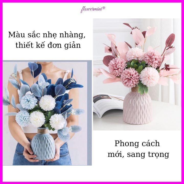 Lọ hoa bồ công anh giả để bàn trang trí nhà cửa, decor kệ tủ phòng khách phong cách Bắc Âu HL-10