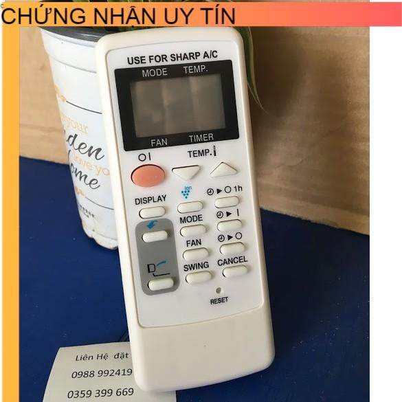 Điều khiển cho điều hòa Sharp CRMC-A751JBEZ dòng 1 nút hồng bên trái/Remote máy lạnh Sharp CR CRMC A751JBEZ