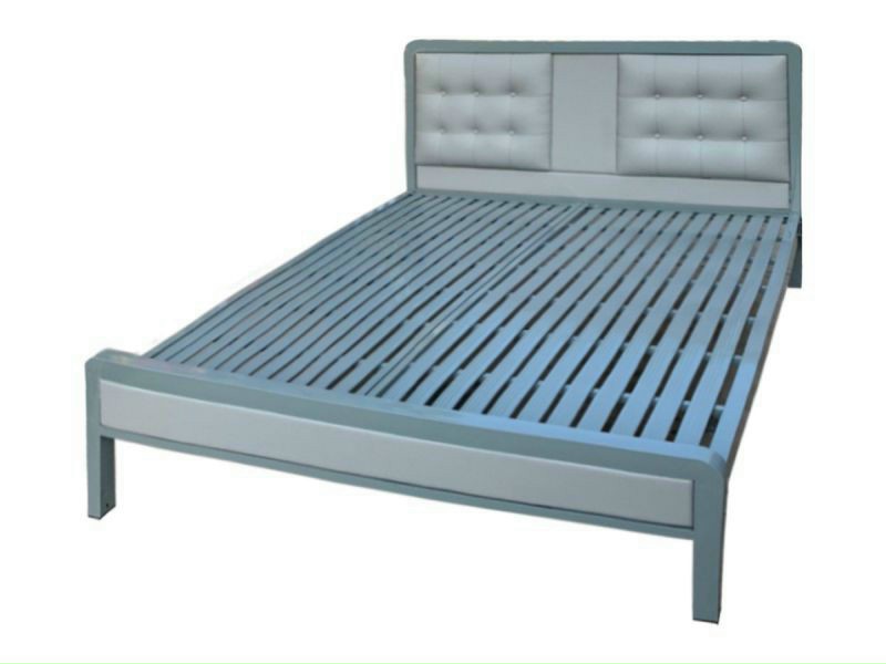 Giường ngủ sắt Juno sofa hộp dày đầu giường nệm êm 1m6 x 2m hoặc 1m8x2m
