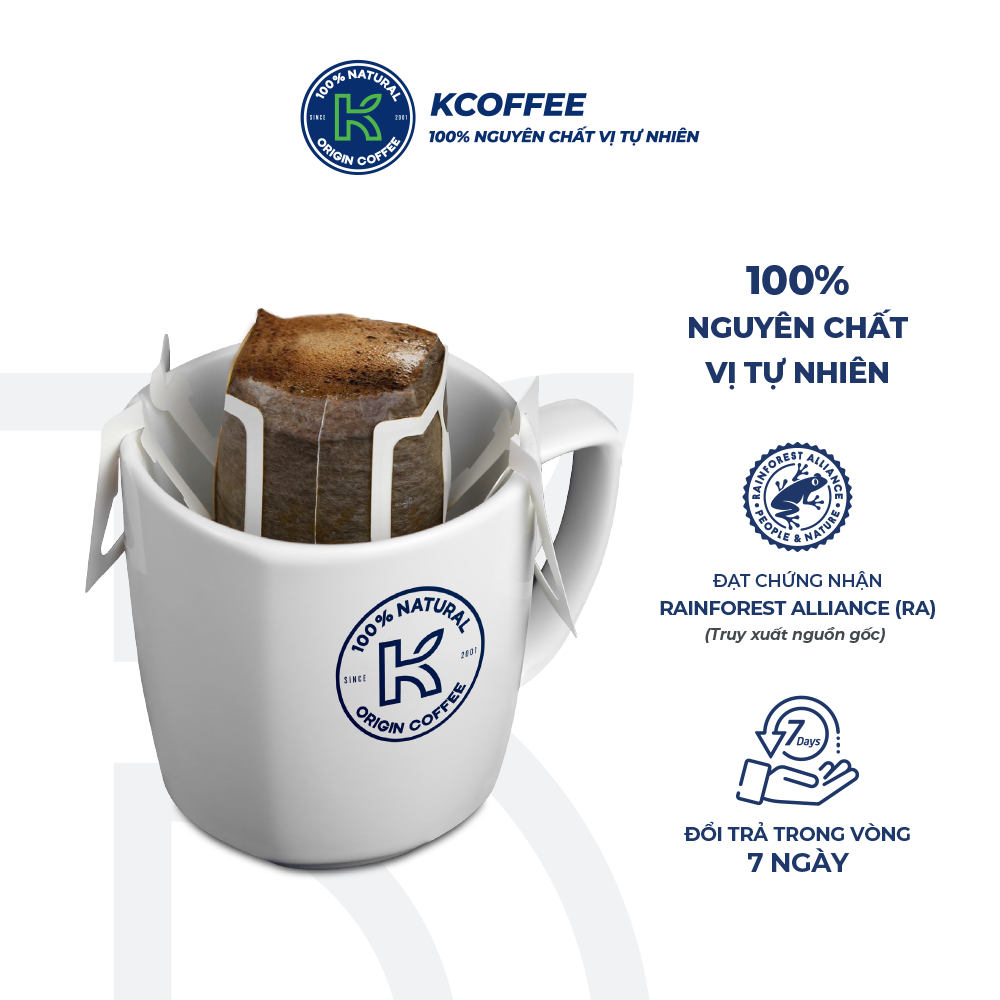 Cà phê phin giấy Filter Blue Sơn La thương hiệu K-Coffee 105g