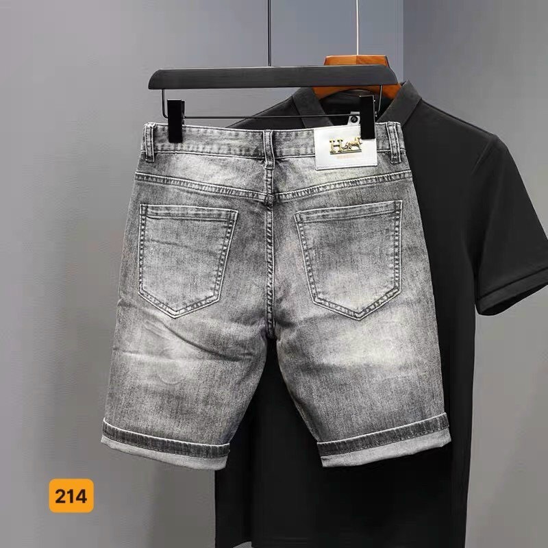 Quần short jean nam, quần short jean nam mẫu mới phong cách hàng quốc, họa tiết cao cấp OBOK FASHION MS214