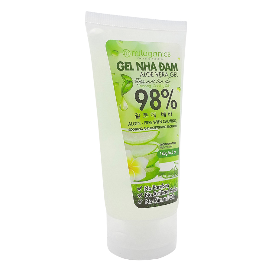 Gel Dưỡng Da Nha Đam Milaganics (180g)