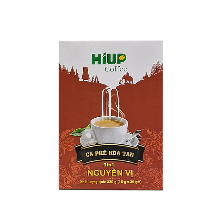 Cà phê sữa hòa tan 3in1 uống liền - Hiup Coffee - Hộp 20gói x 16g - Thơm, chuẩn vị