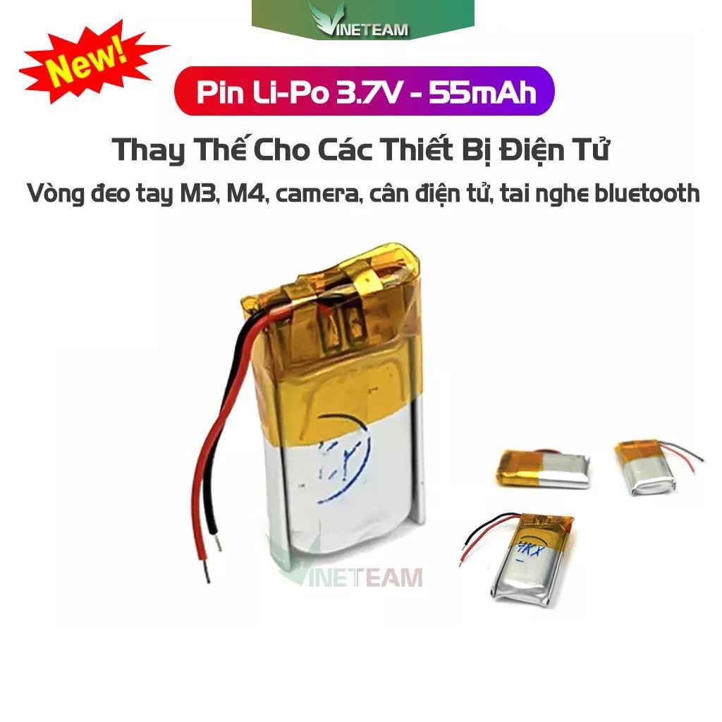 Pin Lithium 3.7V Dung Lương Từ 55mAh Dành Cho Các Loại Đồng Hồ Thông Minh, Cân Điện Tử, Tai Nghe Bluetooth - pin 3.7V 55mah