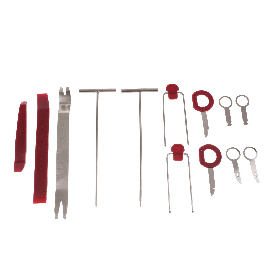 13 Pieces Car Radio Door Clip Panel Trim Dash Audio Removal Pry Kit Tool Set