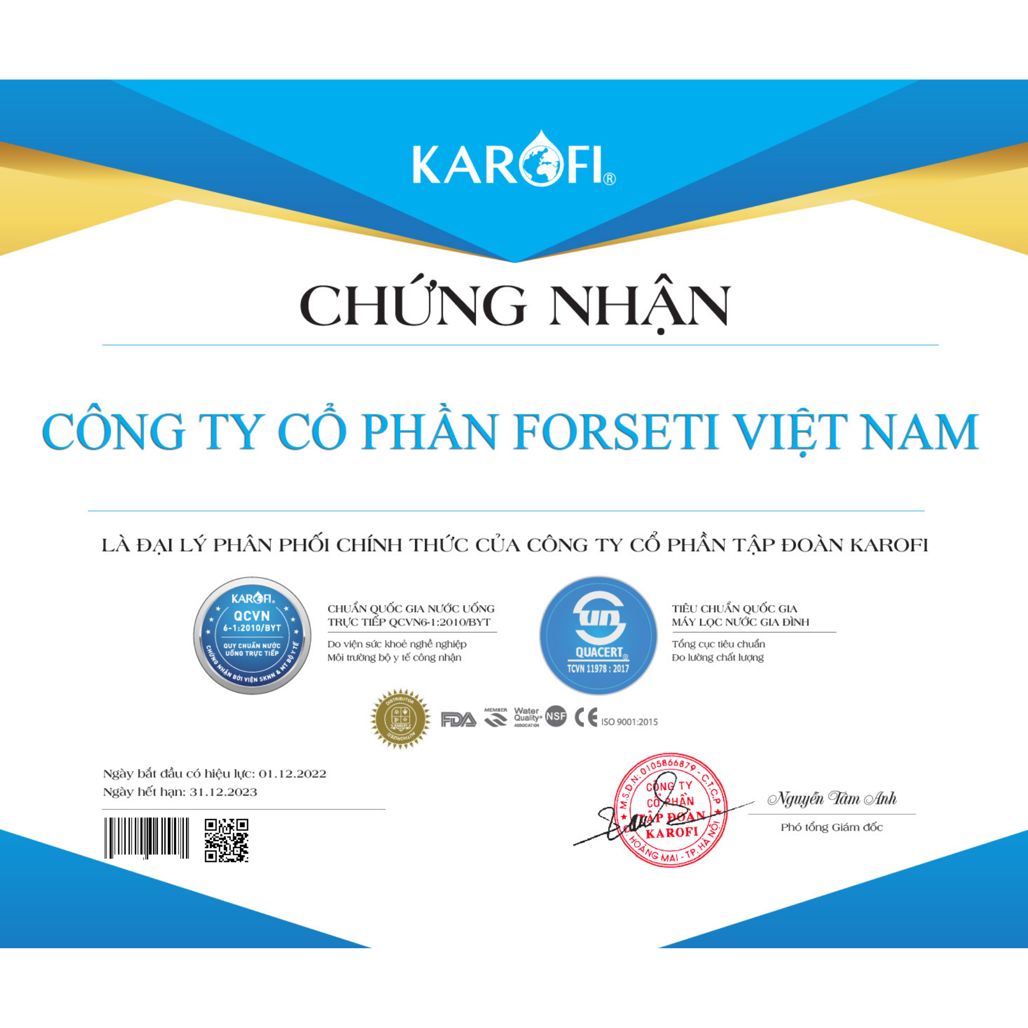 Bộ 10 lõi lọc nước Karofi bộ lõi lọc thô 123, màng RO 100 Mỹ và bộ hiệu suất HP6.2 dành cho máy lọc nước Karofi model KAQ-U95 - Hàng chính hãng