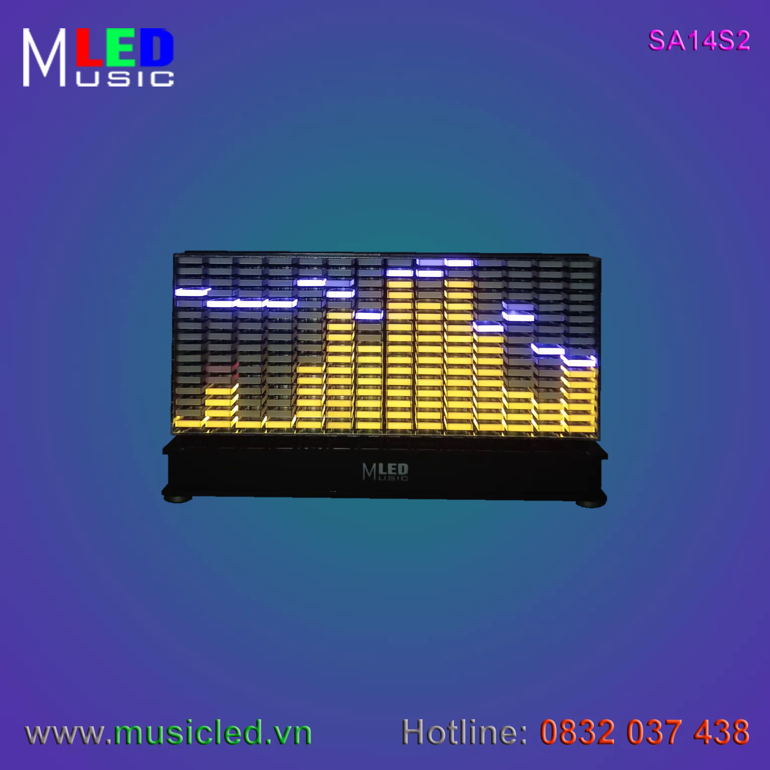 Dàn đèn Music LED nháy theo tần số nhạc 14 cột để bàn