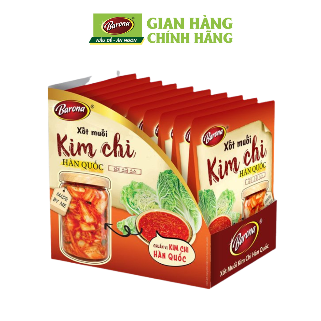 Combo 1 hộp Xốt Muối Kim Chi Barona 180g