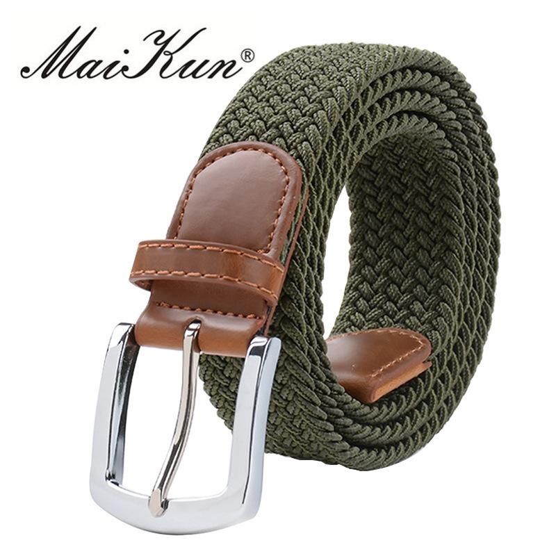 MaiKun Nam Thắt Lưng Nam Kim Loại Khóa Pin Thun Dây Lưng Nam Chiến Thuật Quân Đội Dây