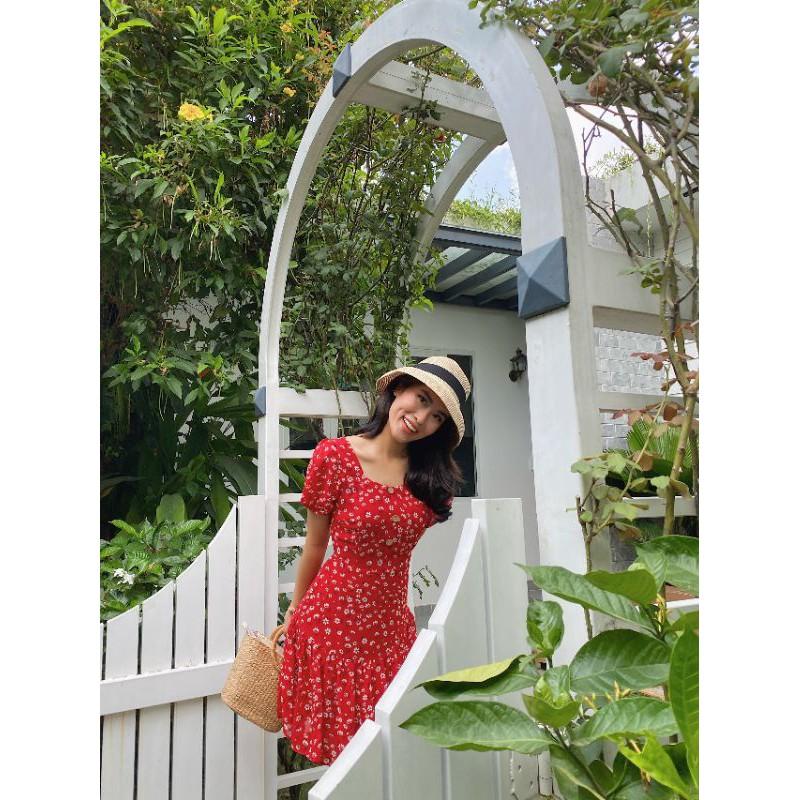 Đầm voan hoa nhí ,đầm hoa xếp tầng ,đầm hoa xinh,đầm dạo phố