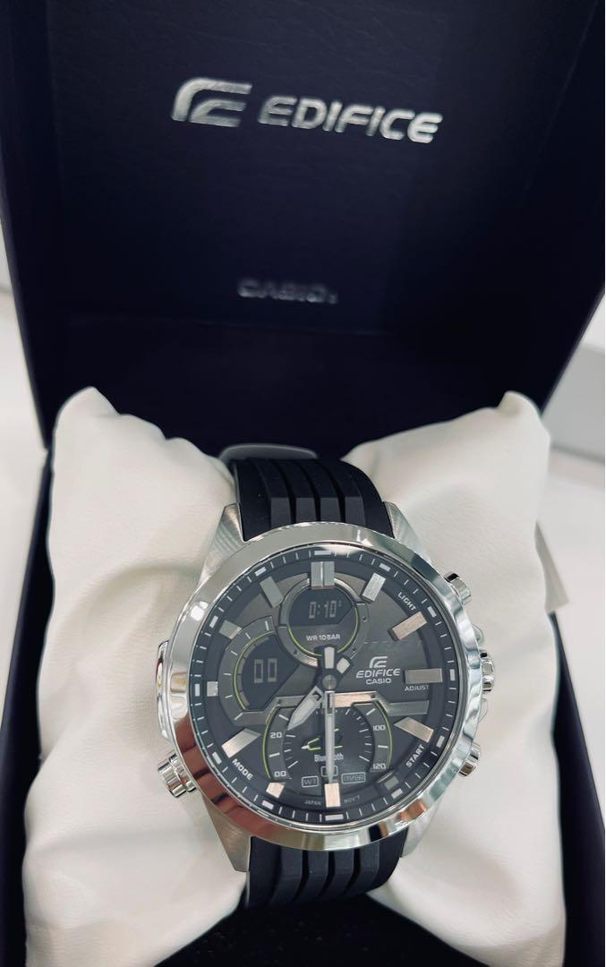 Đồng Hồ Nam Dây Nhựa Casio Edifice ECB-30P-1A Chính Hãng - ECB-30P-1ADF Bluetooth