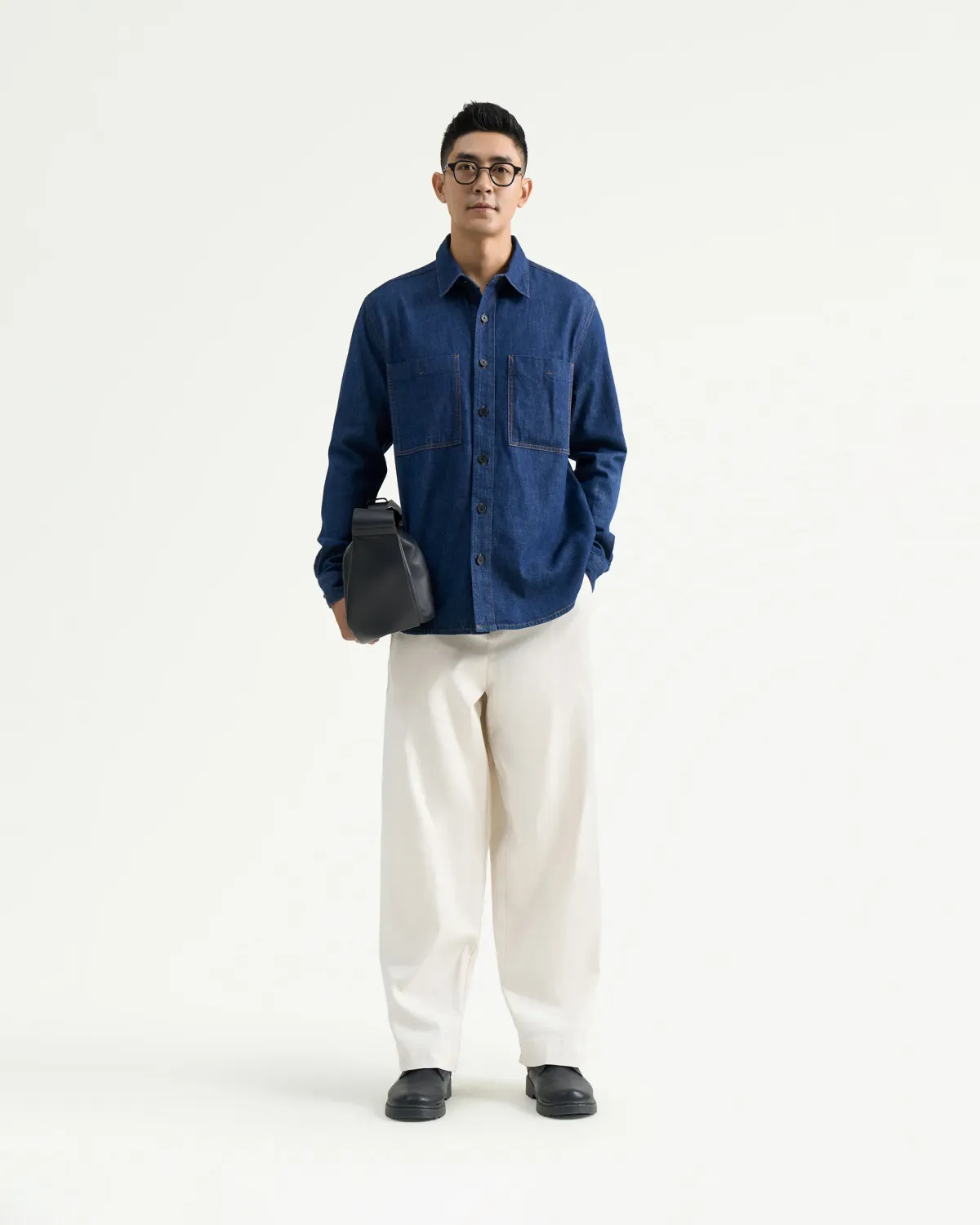 Áo sơ mi jeans nam. Regular - RT 10F24DSH007 | ROUTINE CÀ MAU