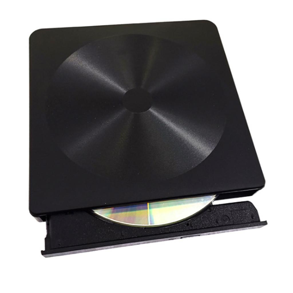 External USB CD Burner Writer DVD ROM Drive Player Black for PC &