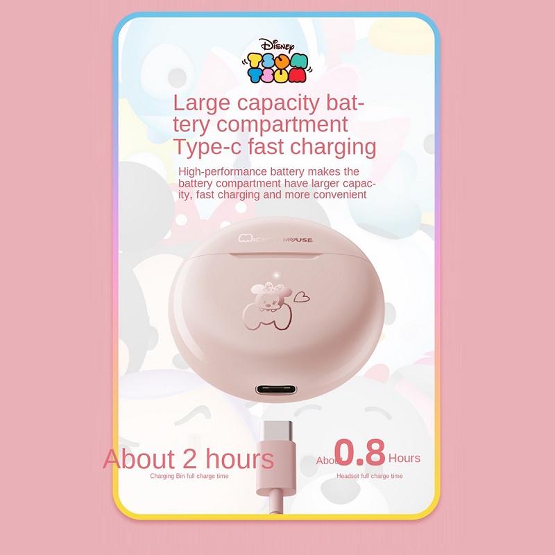 Tai Nghe Bluetooth Không Dây Chống ồn Blutooth Chơi Chơi Game Tai Nghe Pro Disney Mickey Mouse Gấu Dâu TWS