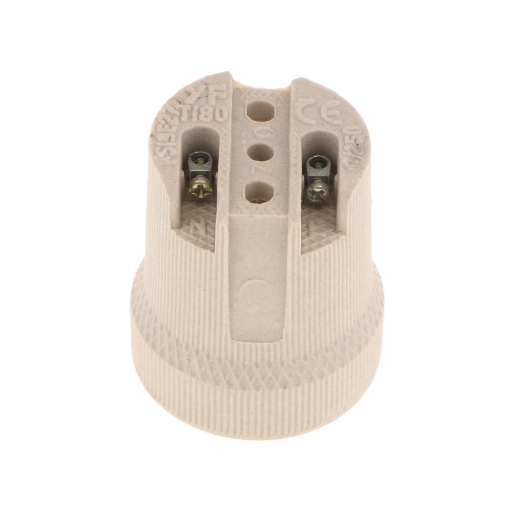2x Heat Resistant Lamp Holder Socket Lighting for Light Bulb Down Light
