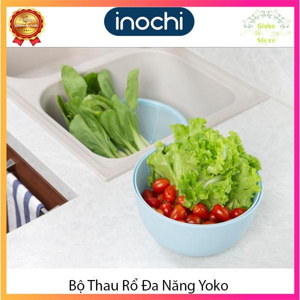 Bộ Thau Rổ Rửa Rau Cao Cấp Đa Năng 23cm Yoko INOCHI Nhật Bản