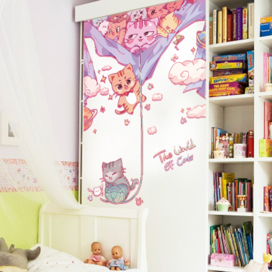 Decal trang trí tường - Những chú mèo quậy phá