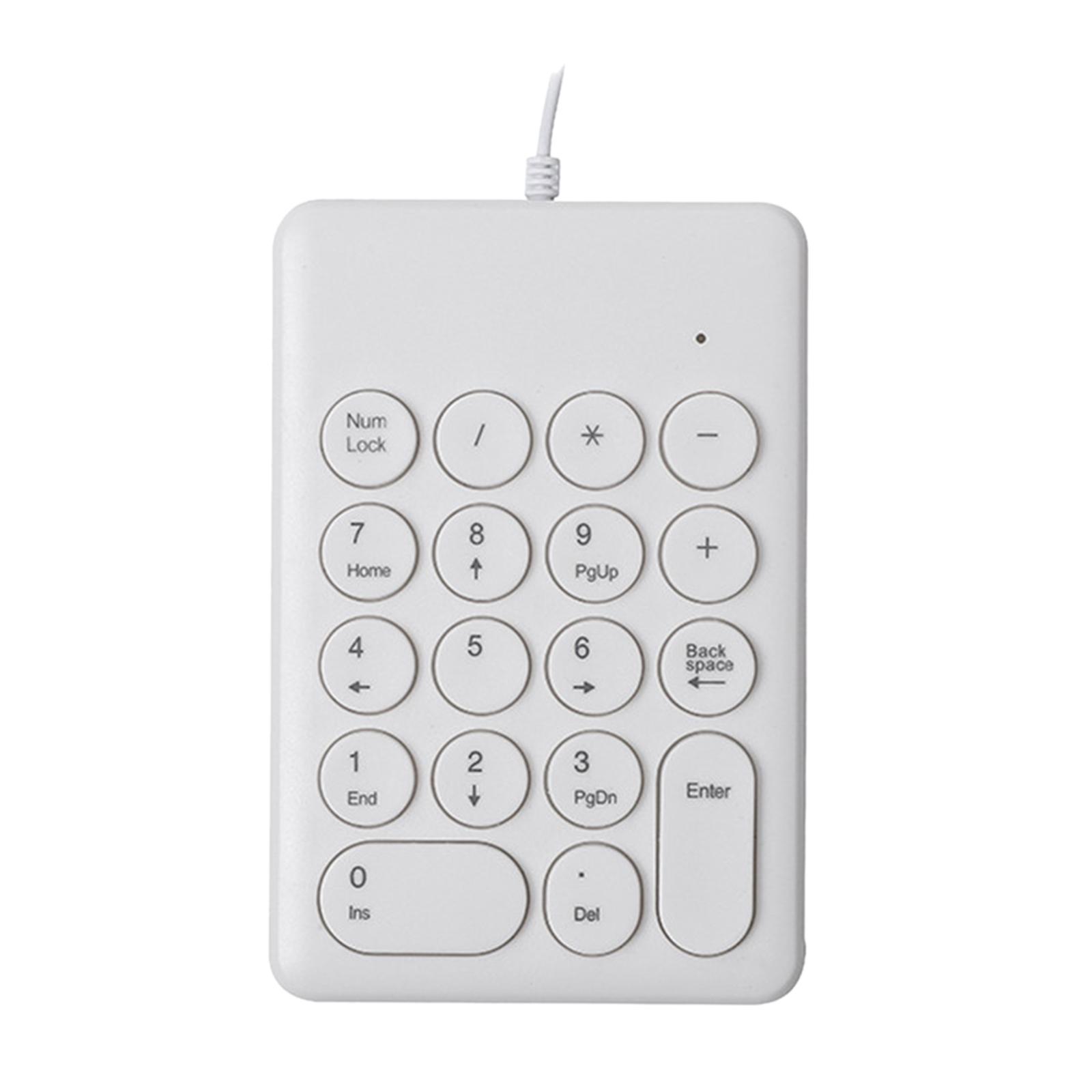 Wired USB Numeric Keypad 18 Keys Stylish Faster Data Input Easy Carry for Laptop Desktop