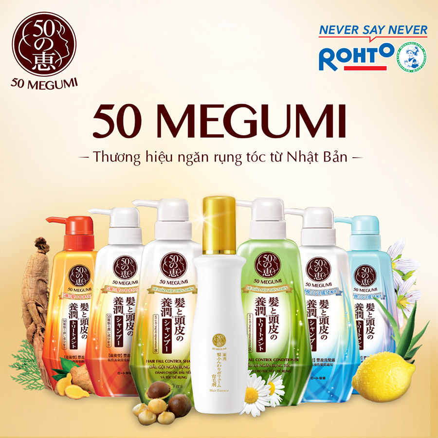 Bộ sản phẩm dưỡng tóc chuyên sâu và ngăn rụng tóc 50 Megumi (Tinh chất dưỡng tóc 120ml + Dầu gội ngăn ngừa rụng tóc Hair Fall Control 400ml) + Tặng 1 Bộ Pyjama cao cấp (Giao mẫu ngẫu nhiên)