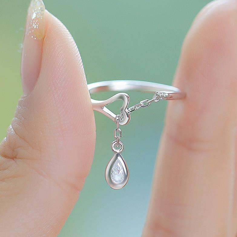 Nhẫn bạc 925 thiết kế hình giọt nước đính đá thời trang cho nữ ANTA Jewelry - ATJ3461