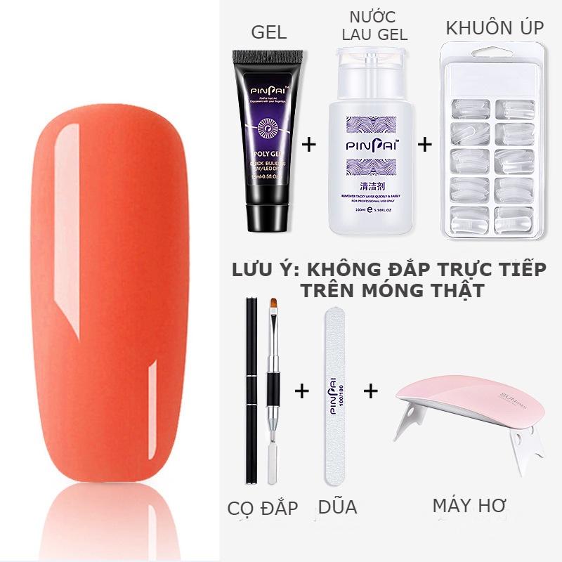 Gel gôm nail Pinpai đắp móng úp 30ml , gel định hình móng đính gắn charm đá cao cấp