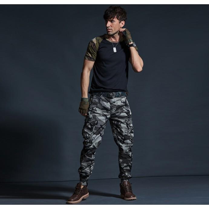 Quần jogger túi hộp_dã ngoại_sinh tồn - đen