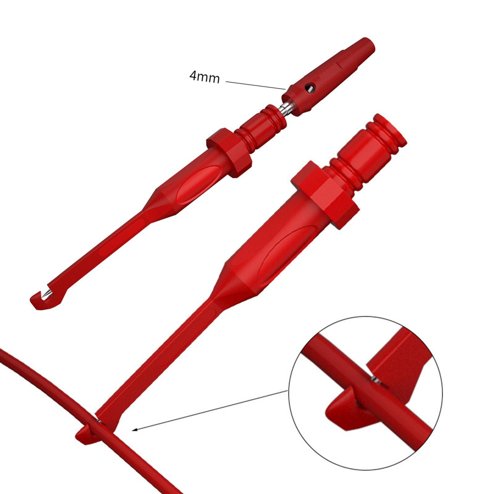 Multimeter Leads Test Hooks Clip Repair Tool Wire Piercing Durable Test Probe Electrical Test Probes Set for Device