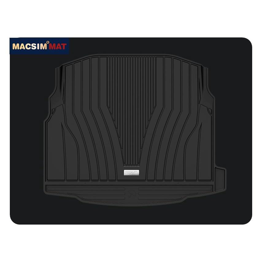 Thảm lót cốp xe ô tô Mercedes E 2016+ nhãn hiệu Macsim 3W chất liệu TPE cao cấp màu đen