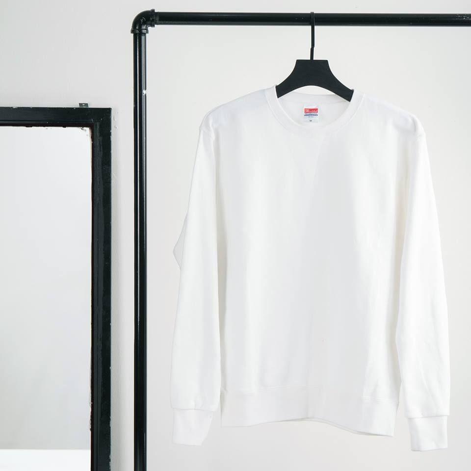 Áo Sweater Trắng Trơn Nam Nữ Phong Cách Hàn Quốc - Sweater Basic White