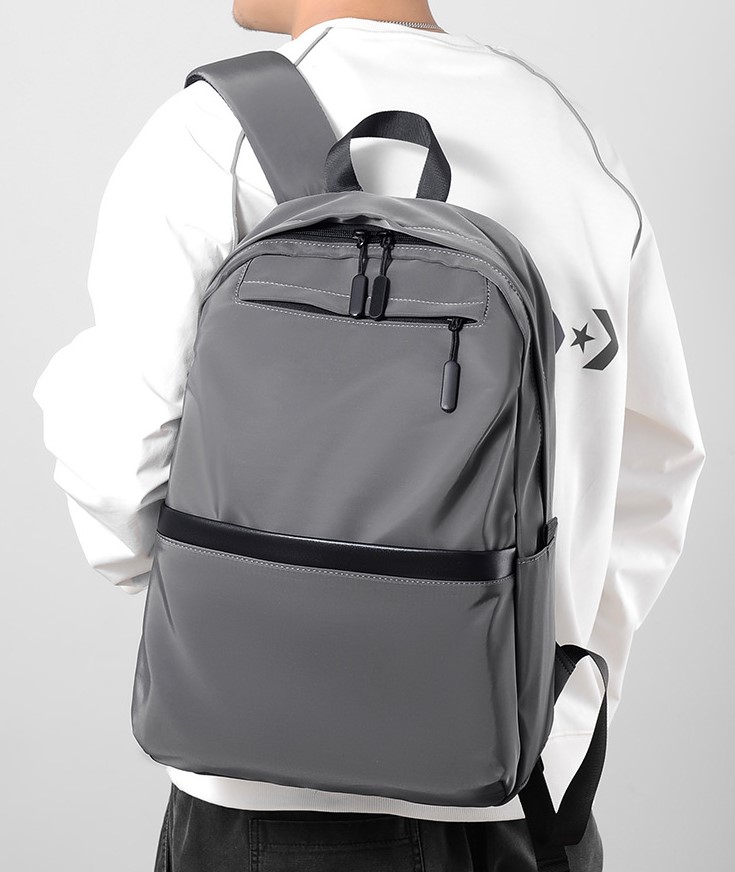 Balo Thời Trang Unisex Basic Viền Da CHIPVN - P137