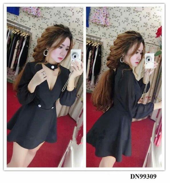 Đầm xòe đan dây hông