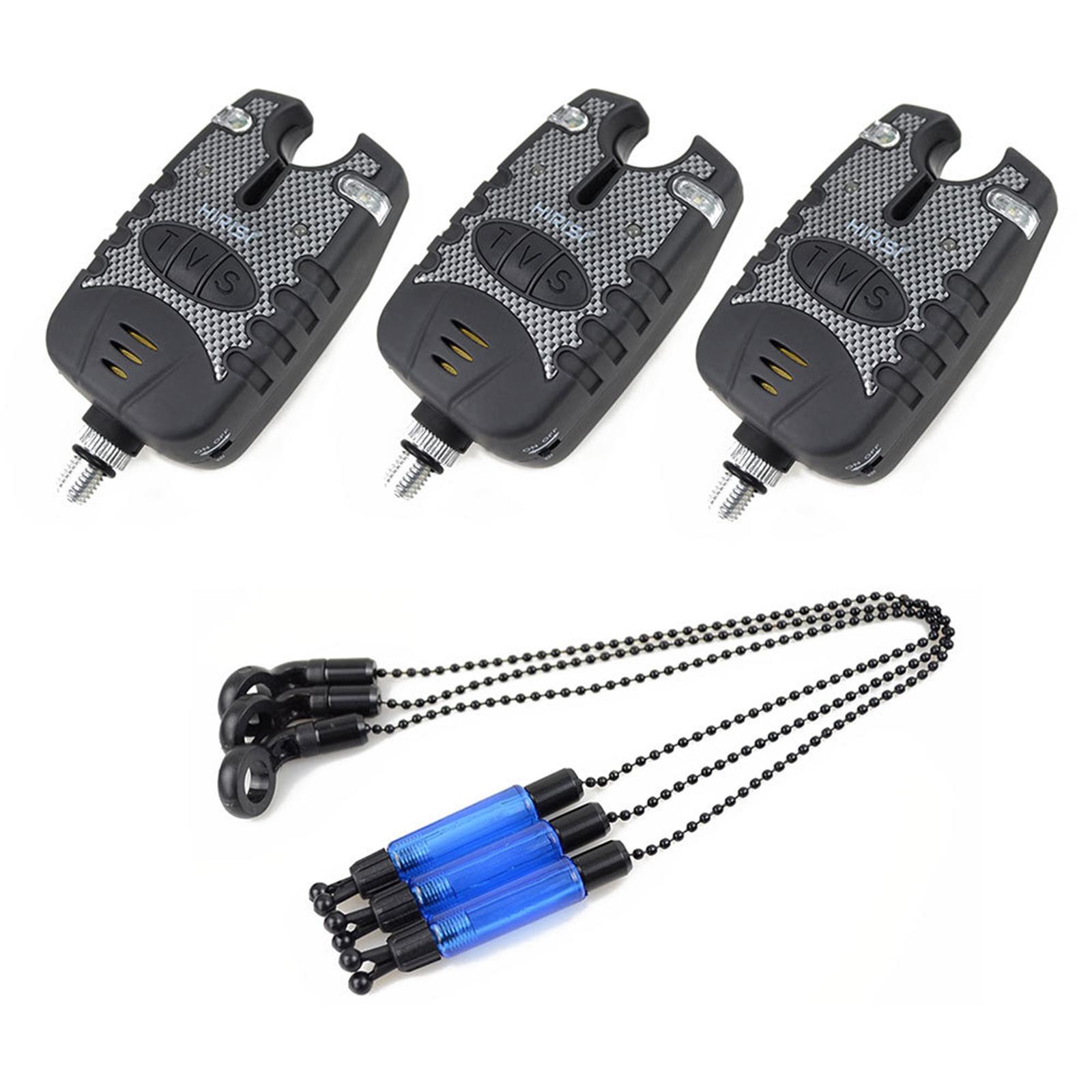 Fishing Bite Alarm Set Waterproof Blue LED Fishing Rod Fishing Tackle Tools