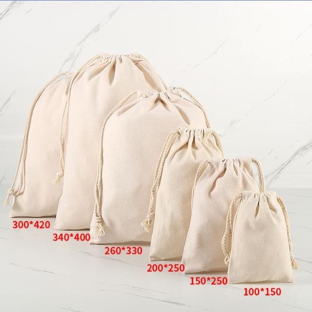 Túi Vải Balo dây rút không hình đeo vai đựng gạo, đồ dùng học tập nhận in logo không giới hạn Trương Gia Túi Vải - Dọc 19 * 28CM