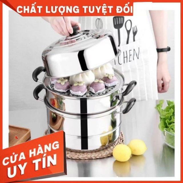 Nồi Hấp 3 Tầng Inox hàng đẹp