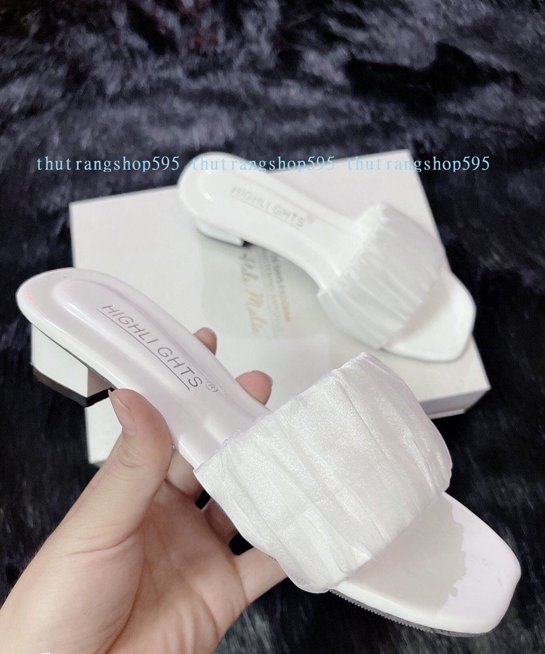 Dép Quai Ngang/ Dép Cao Gót 3 Phân Sang Trọng, Thanh Lịch