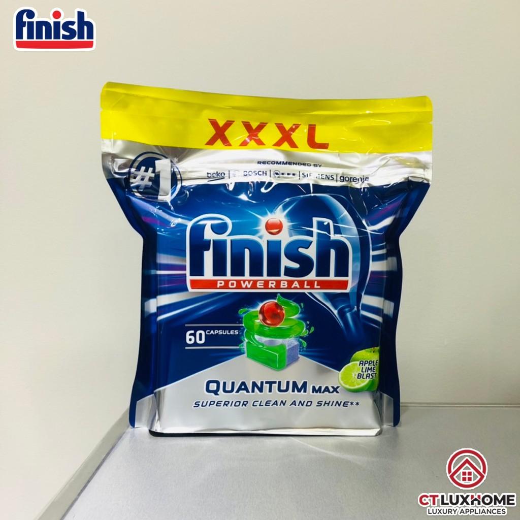 Viên rửa chén bát Finish Quantum Max 60 viên hương chanh