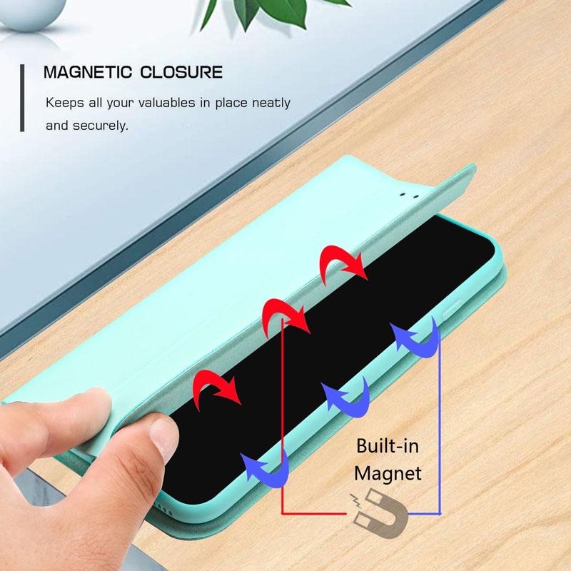 Bao da điện thoại PU màu trơn gập 3 siêu mỏng cho Samsung Galaxy S21+ / S21 Plus S21 Ultra S21 FE 5G A51 A71