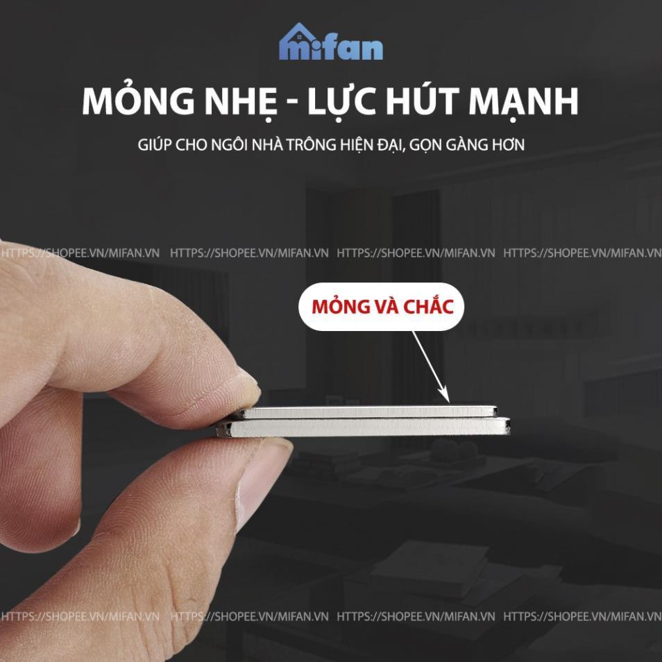 Nam Châm Gắn Cửa Lực Hút Cực Mạnh MIFAN - Thép Siêu Bền, Keo 3M - Dán Chốt Tủ Quần Áo, Ngăn Kéo, Cửa Ra Vào Tiện Lợi