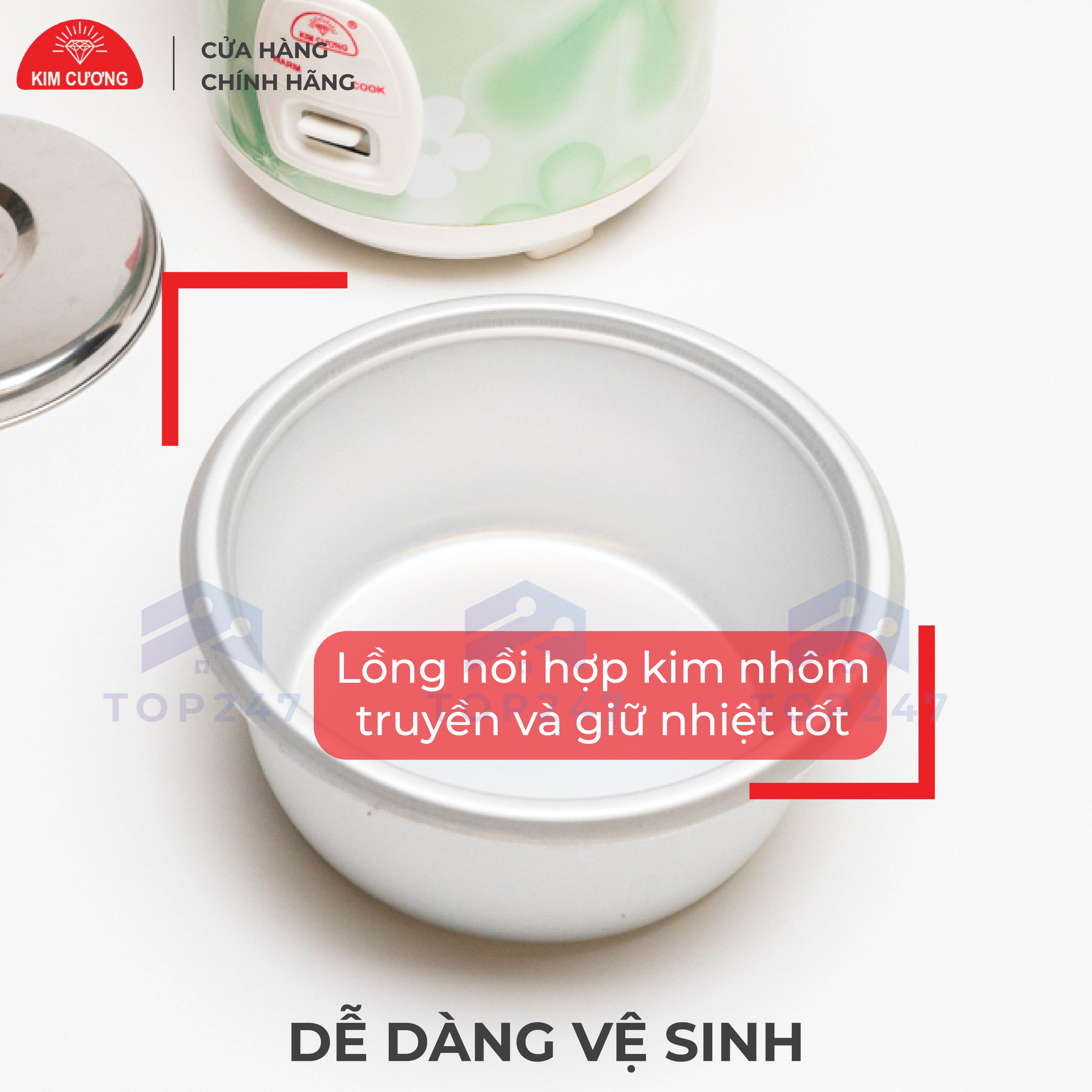 Nồi Cơm Điện Kim Cương 1.2 Lít Nắp Rời - Hàng Chính Hãng