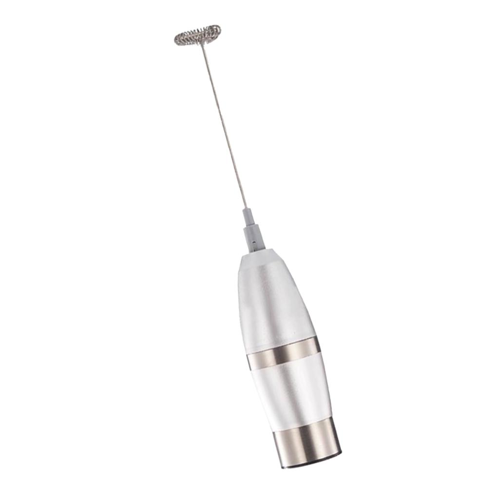 Handheld Milk Frother Electric Drink Foamer Whisk Milk Coffee Mixer Metal