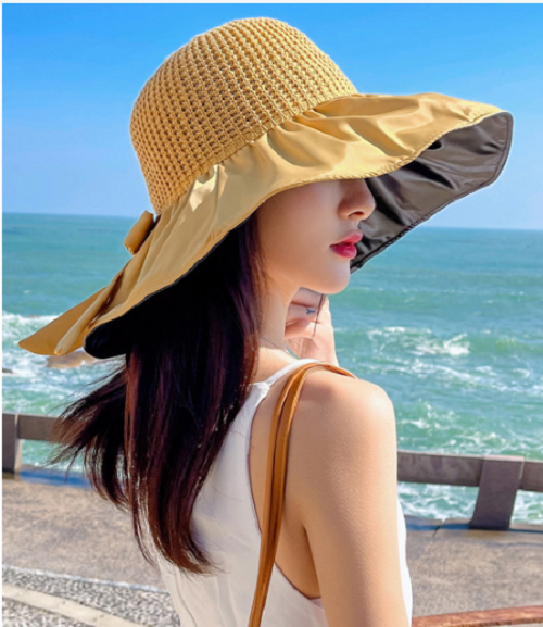 Mũ rộng vành chống nắng phủ chống tia cực tím cao cấp, nón rộng vành nữ đi nắng thời trang