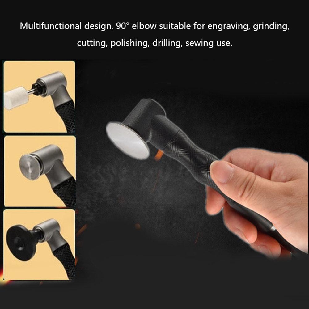 Máy mài nhỏ gọn khuỷu tay 90° Máy mài điện đa năng Thiết bị đánh bóng đa năng với Collet 3 mm và giấy nhám
