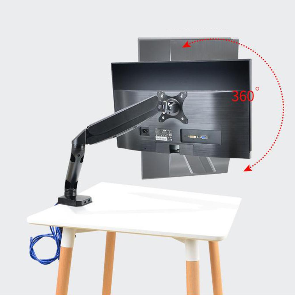Computer Monitor Desk Mount Arm Adjustable Tilting Swivel for Screens 17" to 27