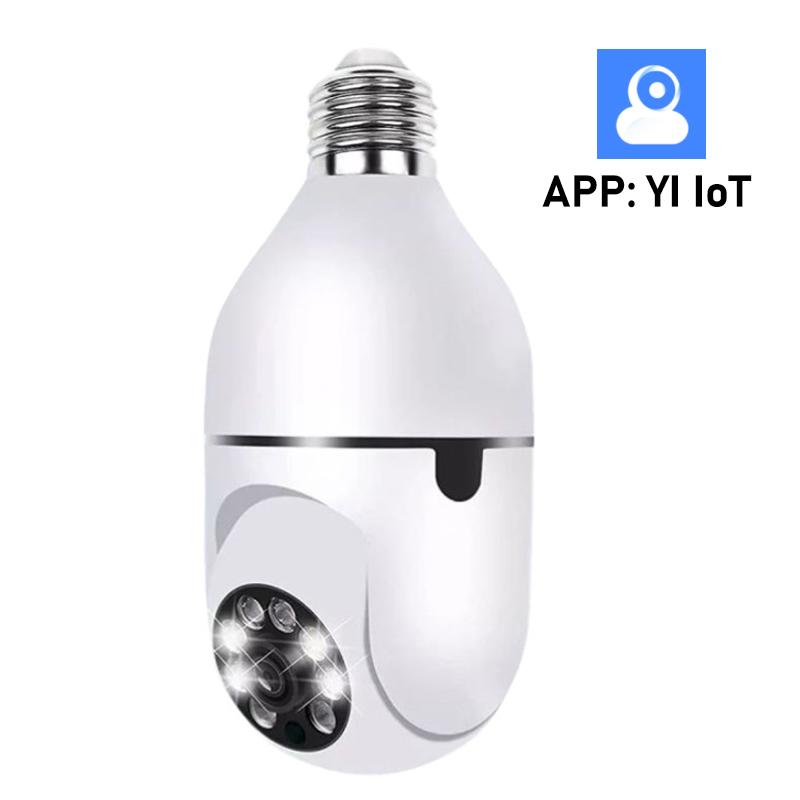 Camera Giám Sát PTZ Wifi Bóng Đèn 1080P Camera IP Toàn Cảnh Nhìn Xuyên Đêm 360 Xem Bảo Vệ An Ninh Camera Quan Sát Đèn E27 Máy Quay Màu Sắc: Camera Bóng Đèn