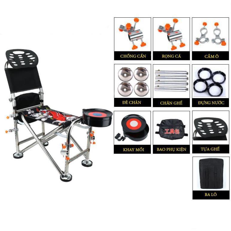 SALE LỚN  Ghế Câu Đài, Ghế Ngồi Mọi Địa Hình, Đủ Phụ Kiện - Đồ Câu 24h