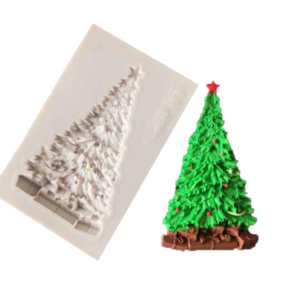 Christmas Tree Silicone Mold Fondant Moulds 3D Chocolate Cake Making Baking