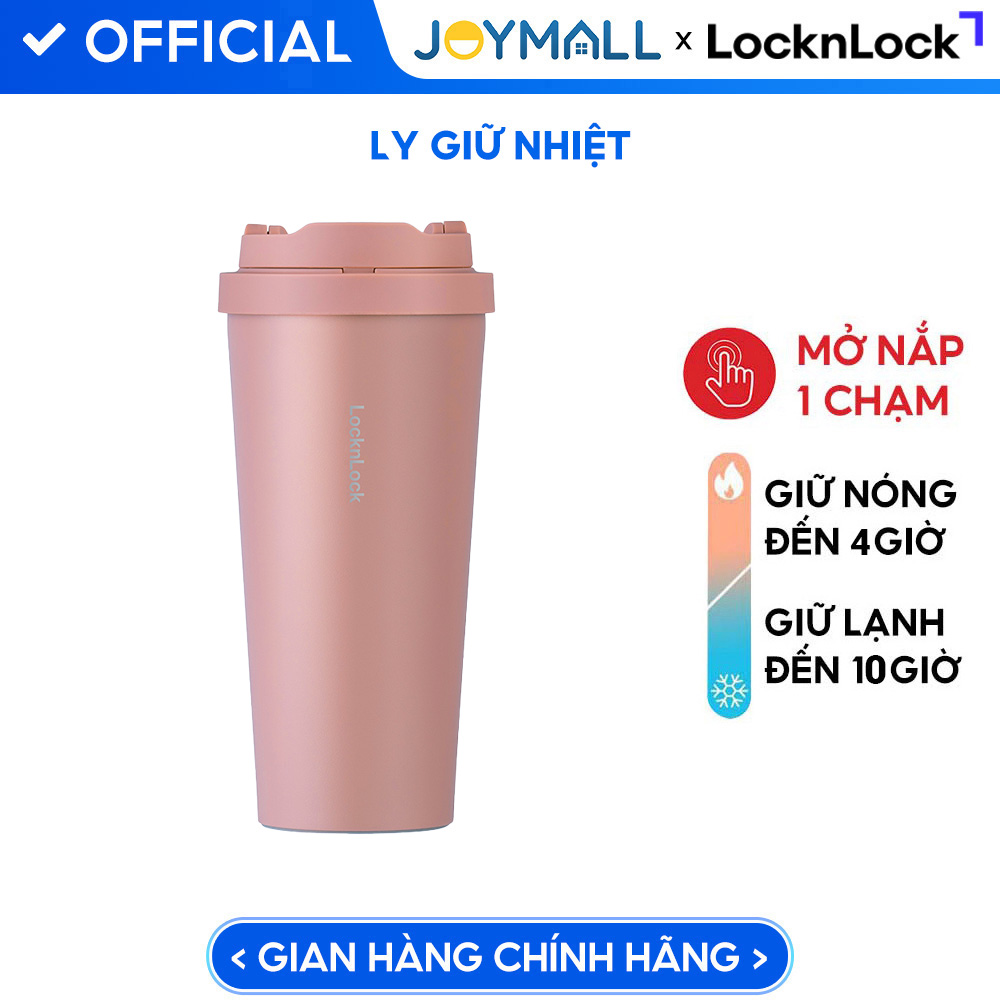 Bình Giữ Nhiệt Lock&Lock Energetic One-Touch Tumbler LHC3249 – 550ML – Hồng
