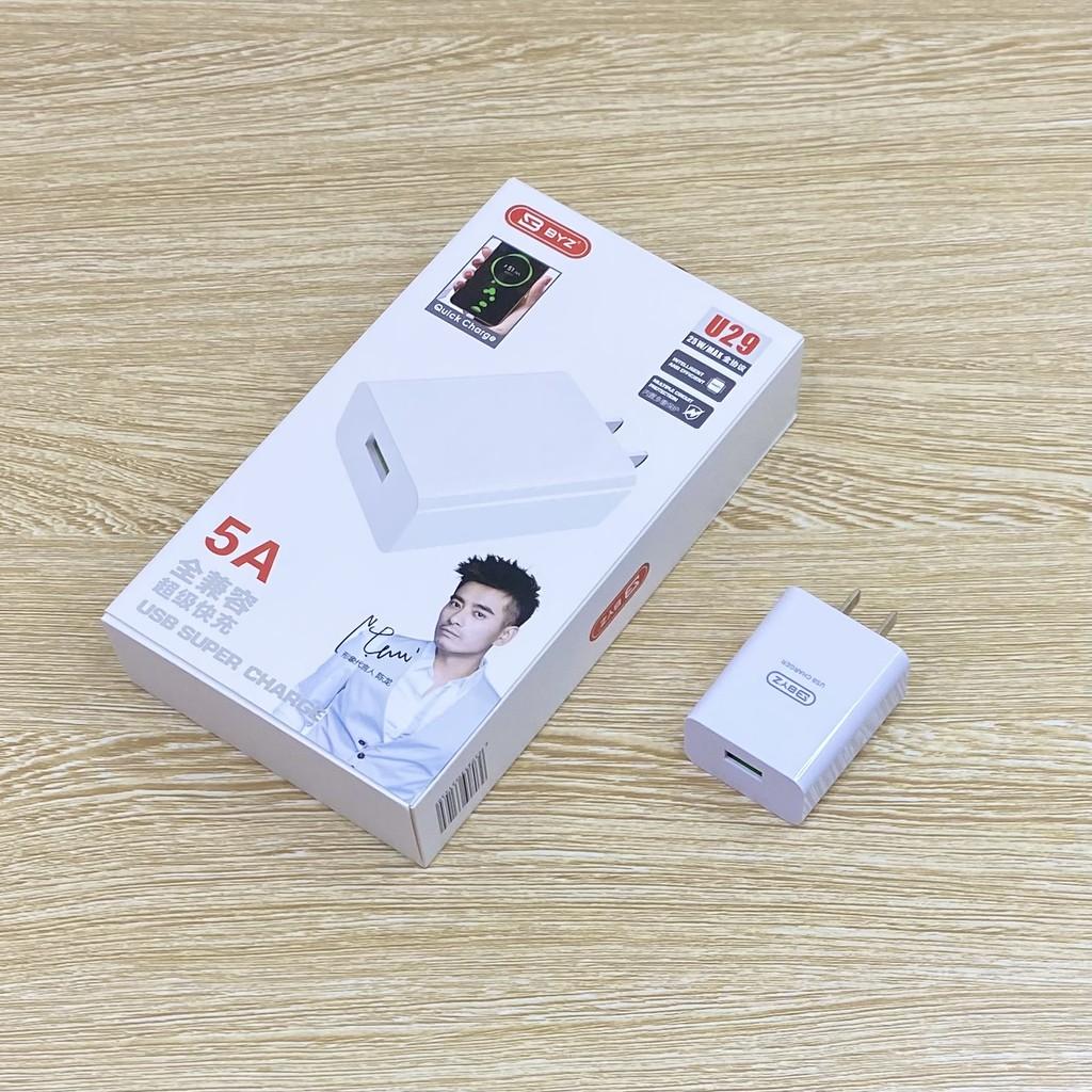 Củ sạc BYZ U29 1 cổng USB 5A chính hãng