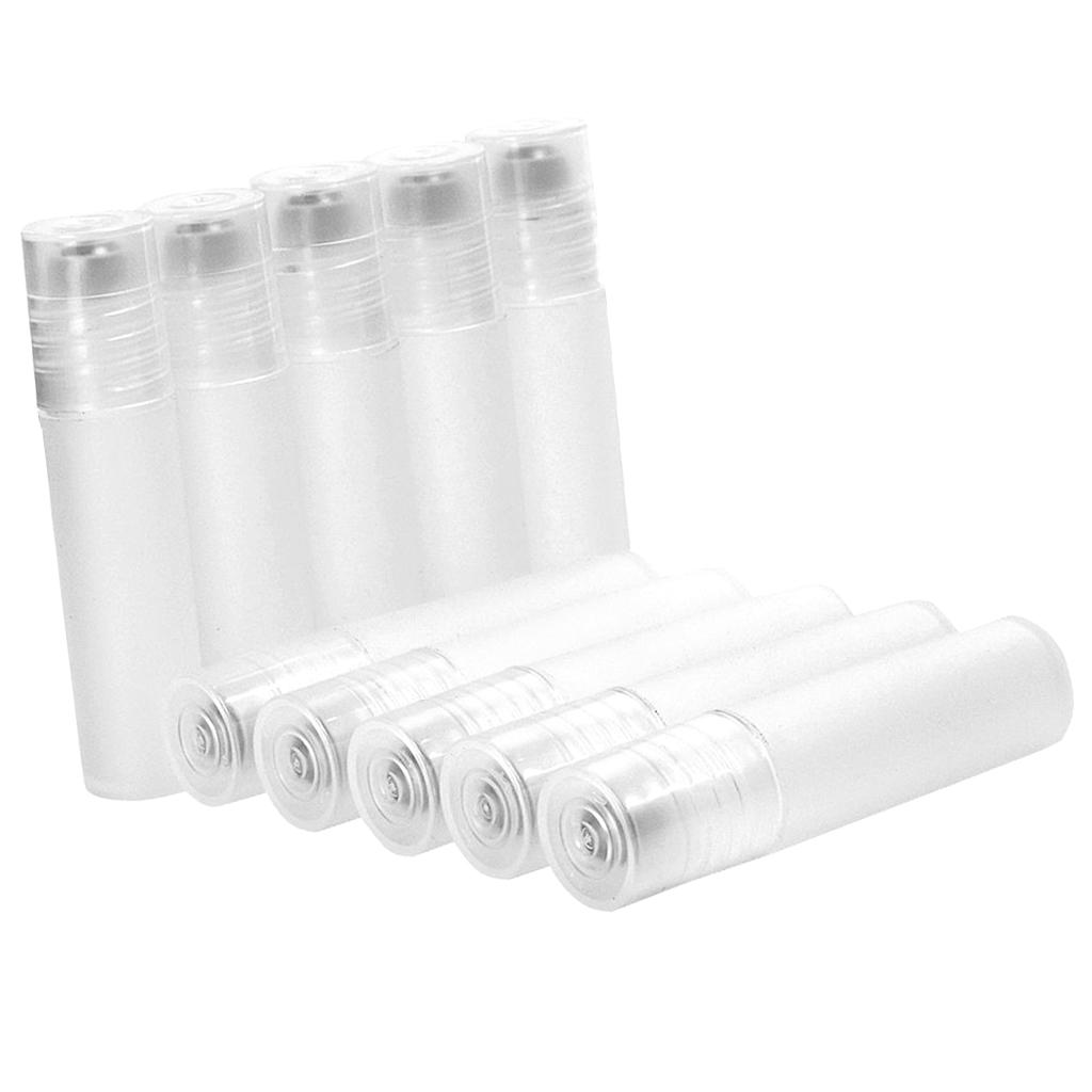 10 Bộ 5 Ml Rỗng Cuộn Trên LIQUID REFILL Chai Đựng Du Lịch Lọ Cho Tinh Dầu Kem