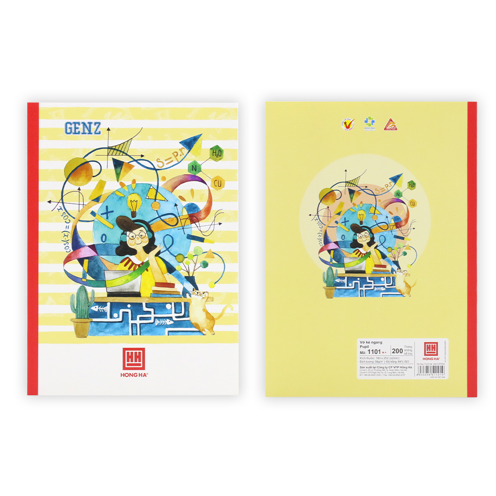 Vở kẻ ngang Hồng Hà 200 trang Pupil Gen Z - 1101